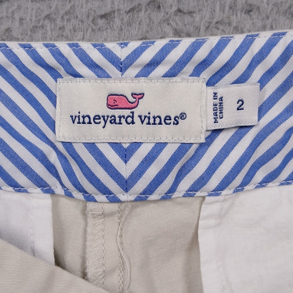 Vineyard Vines Shorts Women's 2‎ White Stretch Casual Chino - Picture 5 of 9